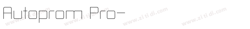 Autoprom Pro字体转换 Autoprom Pro字体转换